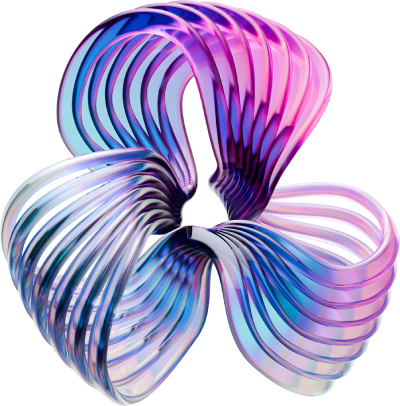 3D Y2K Futuristic Glass Shape 3